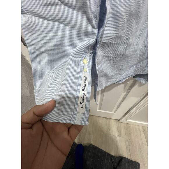 Robert Graham  Long Sleeve Button Up Shirt Blue Patterned Crown Embellishment - Picture 6 of 7